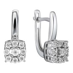 Серьги из серебра Ювелирочка 2084572, бриллиант
