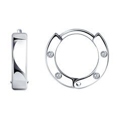Серьги из серебра SOKOLOV 94026741, фианит