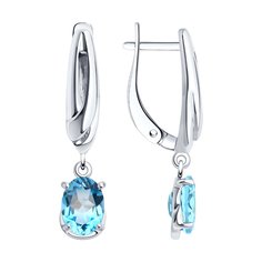 Серьги из серебра Diamant 94-321-02682-1, топаз