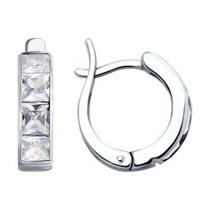 Серьги из серебра SOKOLOV 94026724, фианит