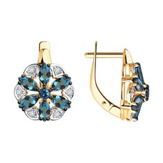 Серьги из красного золота Diamant 51-320-02343-3, фианит\топаз
