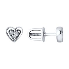 Серьги из серебра Diamant 94-222-02099-1, бриллиант