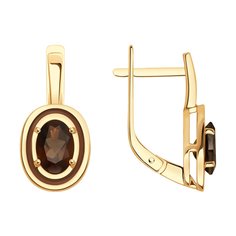 Серьги из красного золота Diamant 51-320-02509-5, эмаль\раухтопаз