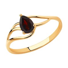Кольцо из красного золота р. 15,5 Diamant 51-310-00973-2, гранат