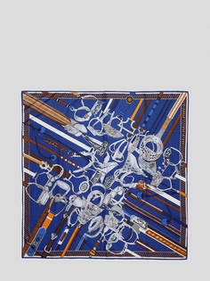 Платок женский Basconi LHBC0057 синий, 70х70 см