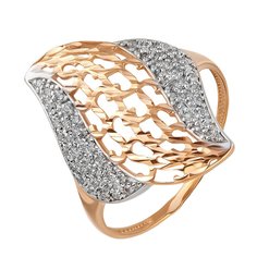 Кольцо из красного золота р. 22 585Gold 301002969, фианит