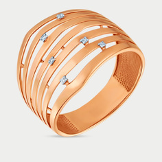 Кольцо из розового золота р. 22 Династия 012601-1102, фианит