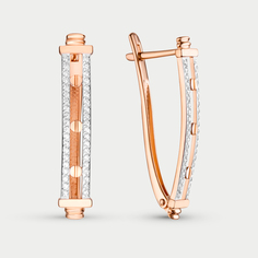 Серьги из розового золота Corona С4839, фианит