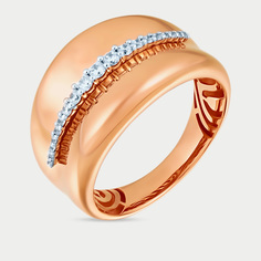 Кольцо из розового золота р. 18,5 Династия 900091-1102, фианит