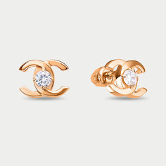 Серьги из розового золота Delta 0504704, фианит