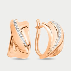 Серьги из розового золота Династия 902162-1102, фианит