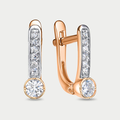 Серьги из розового золота Delta 1202526, фианит