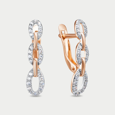 Серьги из розового золота Delta 1203161, фианит
