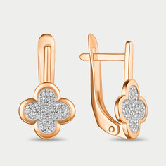 Серьги из розового золота Delta 1203971, фианит