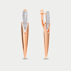 Серьги из розового золота Династия 901772-1102, фианит