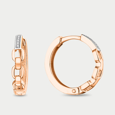 Серьги из розового золота Corona С4941, фианит