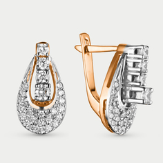Серьги из розового золота GOLD CENTER С-025, фианит