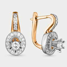 Серьги из желтого золота GOLD CENTER С-045, фианит