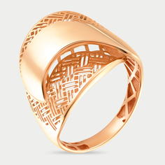 Кольцо из розового золота р. 19,5 МАСКОМ 121-2149