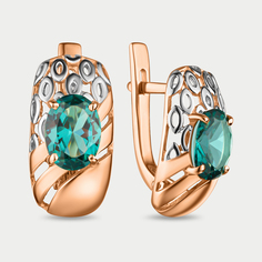 Серьги из розового золота МАСКОМ 200-1584_prst-201, параиба
