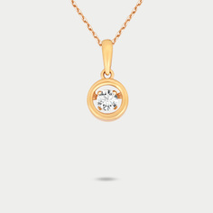 Кулон из желтого золота Atoll л50027, фианит
