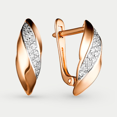 Серьги из розового золота Сорокин 40266000, фианит