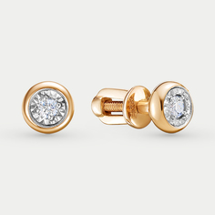 Серьги из розового золота VESNA 42515-159-00-00, бриллиант