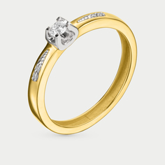 Кольцо из желтого золота р. 17 VESNA 01-00105-03-005-02-01, бриллиант