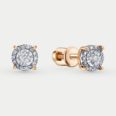 Серьги из розового золота VESNA 42057-159-46-00, бриллиант