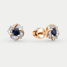 Серьги из розового золота VESNA 41679-151-13-00, сапфир