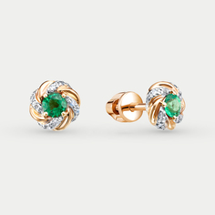 Серьги из розового золота VESNA 41678-151-14-00, бриллиант