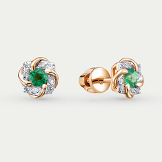Серьги из розового золота VESNA 41679-151-14-00, бриллиант