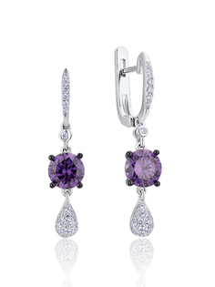 Серьги из серебра VALTERA 111327, фианит