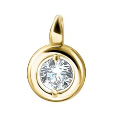 Кулон из желтого золота Эстет 01П1312989, фианит