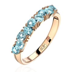 Кольцо из красного золота р. 17,5 Эстет 01К3114077-4, топаз