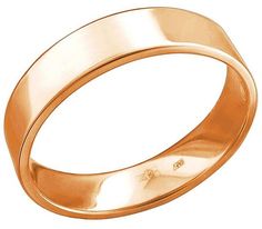 Кольцо обручальное из красного золота р. 19 Эстет 01О010466