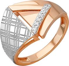 Кольцо из комбинированного золота р. 19 PLATINA jewelry 01-5712-00-401-1111, фианит