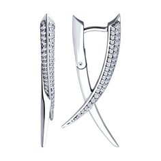 Серьги из серебра Diamant 94-120-02070-1, фианит