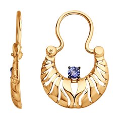 Серьги из красного золота SOKOLOV 6024425, танзанит