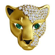 Брошь из серебра Diamant 93-140-02078-2, фианит\эмаль