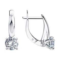 Серьги из серебра Diamant 94-120-02133-1, фианит