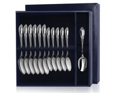 Серебряный десертный набор «Престиж» 12 предметов 380ЛЖ02001; 153ЛЖ03001;Ф0841215/Р АргентА