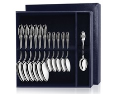 Серебряный столовый набор «Единство» 12 предметов 259ЛЖ01001; 235ЛЖ03001;Ф0841215/Р АргентА