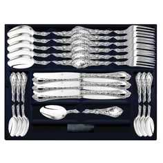 Серебряный столовый набор «Виноградная лоза» 24 предмета1499НБ01801 АргентА