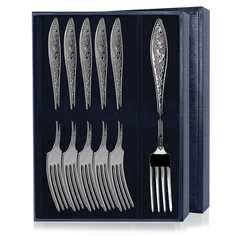Набор серебряных столовых вилок «Морозко» 6 предметов1443НБ02801 АргентА