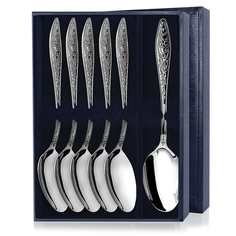 Набор серебряных столовых ложек «Морозко» 6 предметов1442НБ02801 АргентА