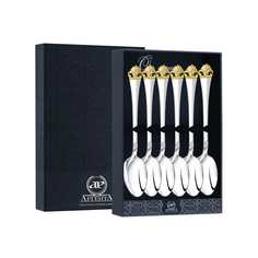 Набор серебряных чайных ложек «Афина» с позолотой1437НБ03802 АргентА