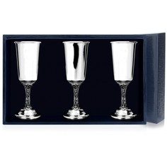 Серебряный набор рюмок "Виноград" на 3 предмета741РМ00007 АргентА