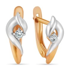 Серьги из красного золота 585Gold 302004716, фианит