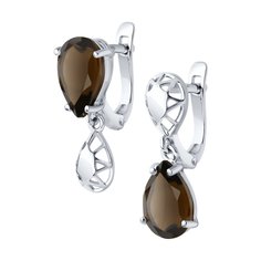 Серьги из серебра Diamant 94-320-02688-3, раухтопаз